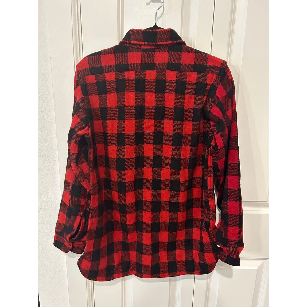 Vintage Sportclad JC Penney Buffalo Plaid Flannel Shirt Red Black L (1210) - Picture 3 of 16